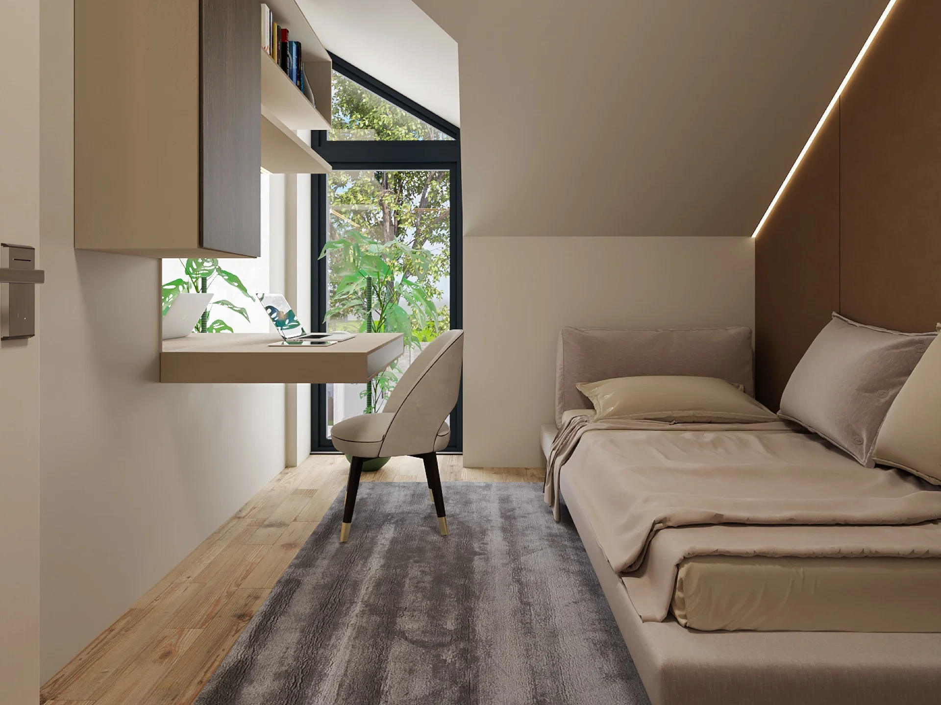 Druhý pohľad na izbu apartmánu 01